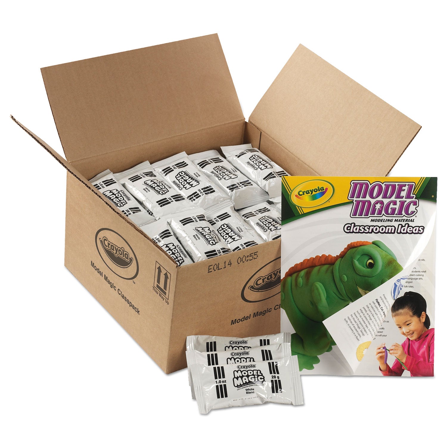 Model Magic Modeling Compound,1 oz Packs, 75 Packs, White, 6 lbs 13 oz