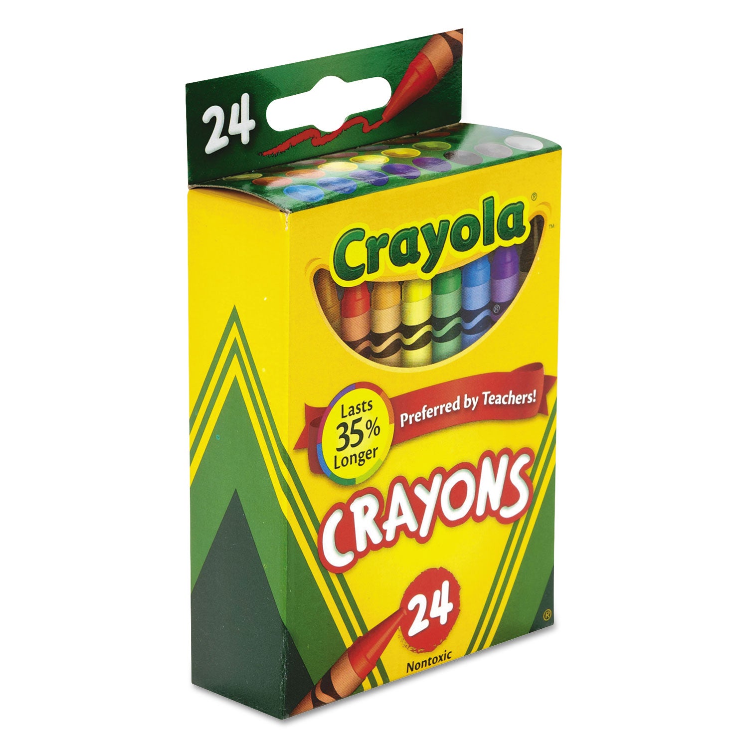 Classic Color Crayons, Peggable Retail Pack, 24 Colors/Pack - 