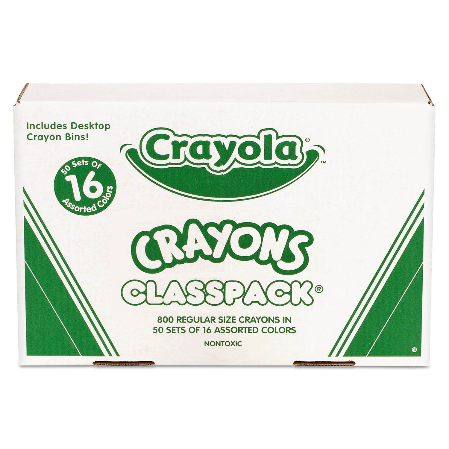 Classpack Regular Crayons, 16 Colors, 800/Box - 