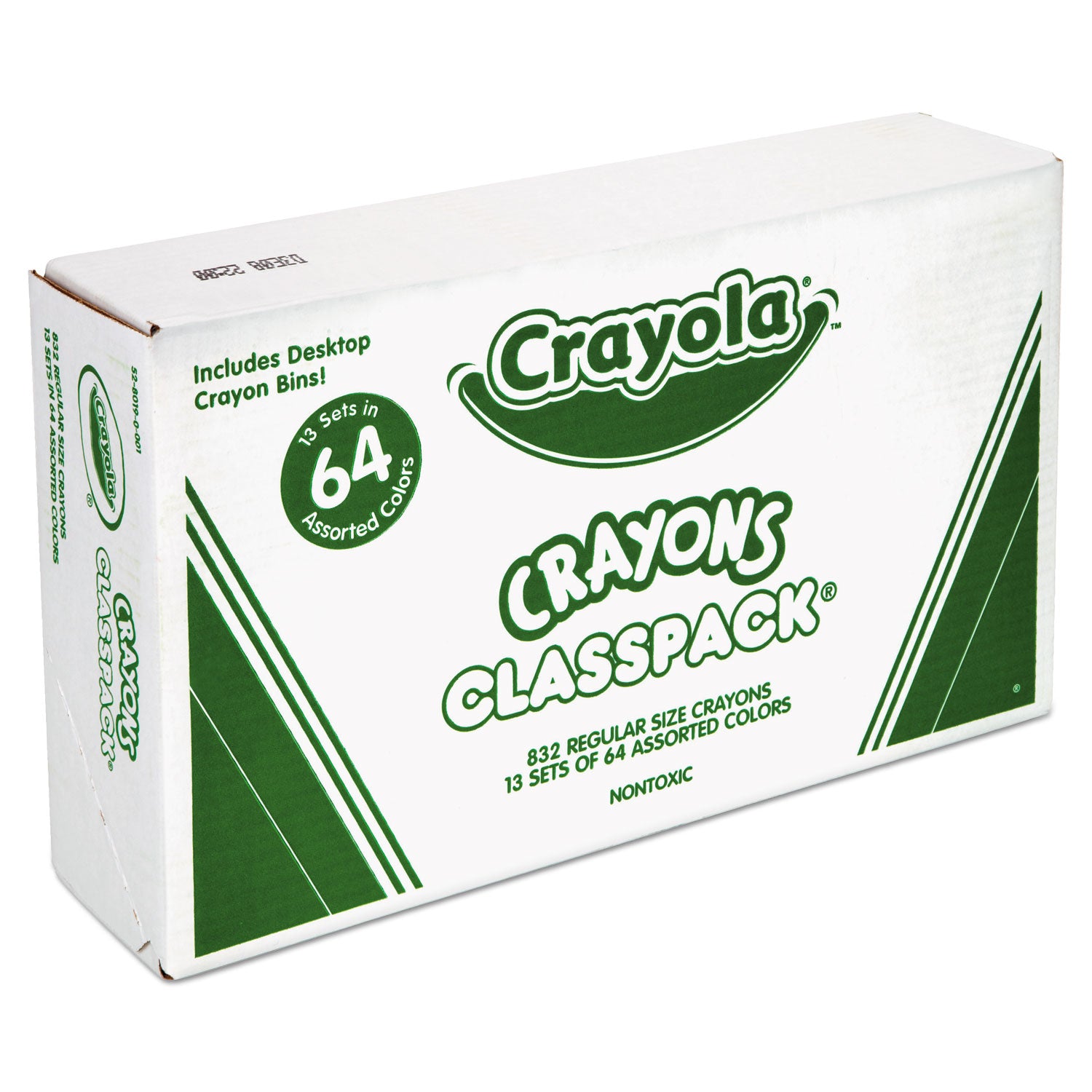 Classpack Regular Crayons, Assorted, 13 Caddies, 832/Box - 