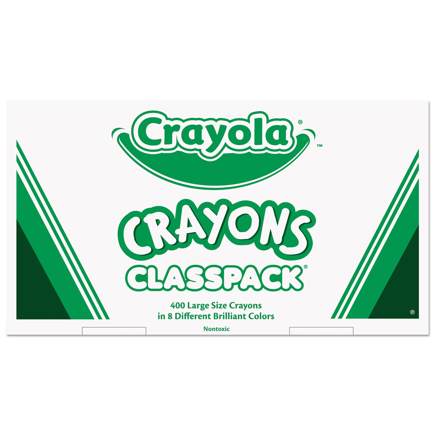 Classpack Large Size Crayons, 50 Each of 8 Colors, 400/Box - 