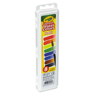 Watercolors, 8 Assorted Colors, Palette Tray