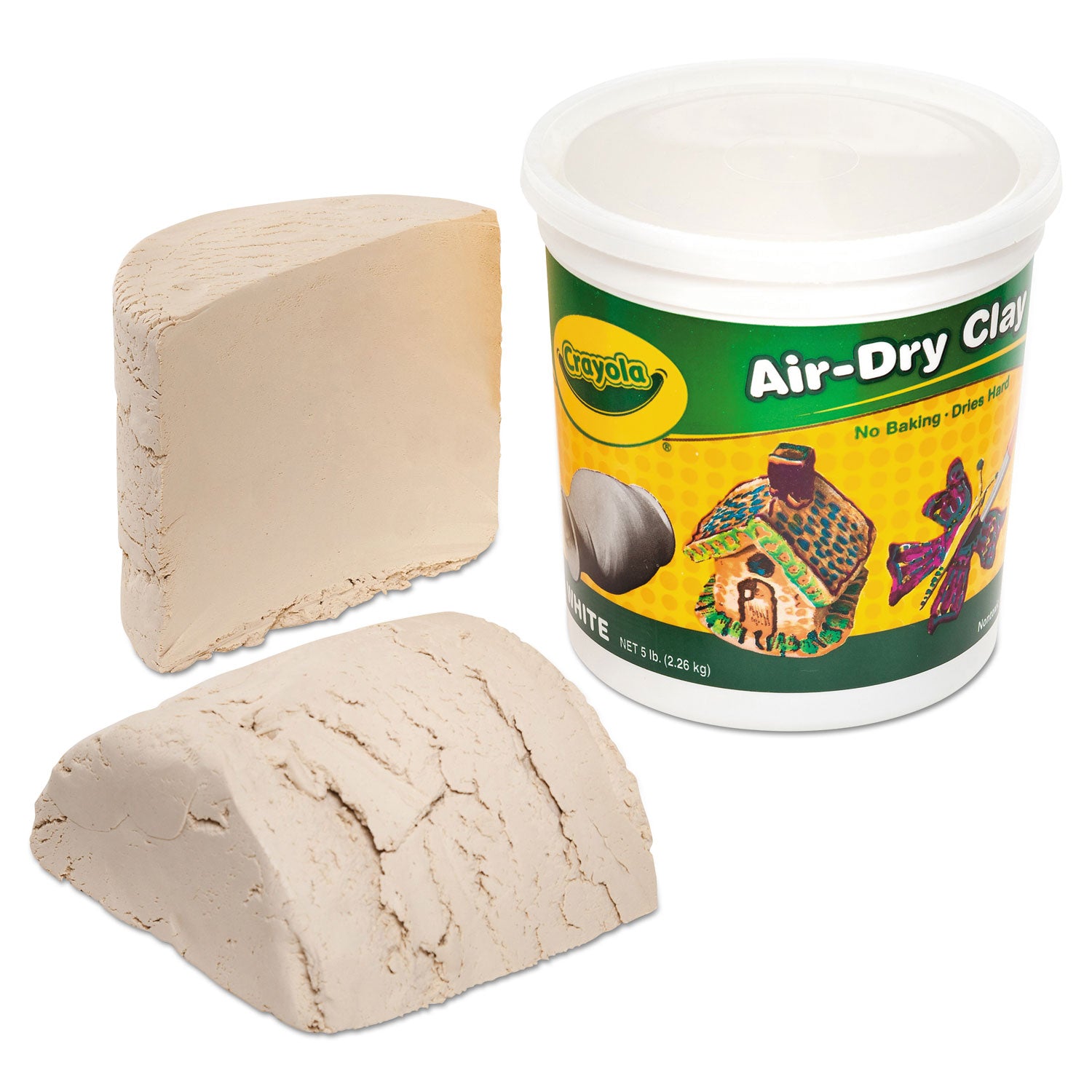 Air-Dry Clay, White, 5 lbs - 