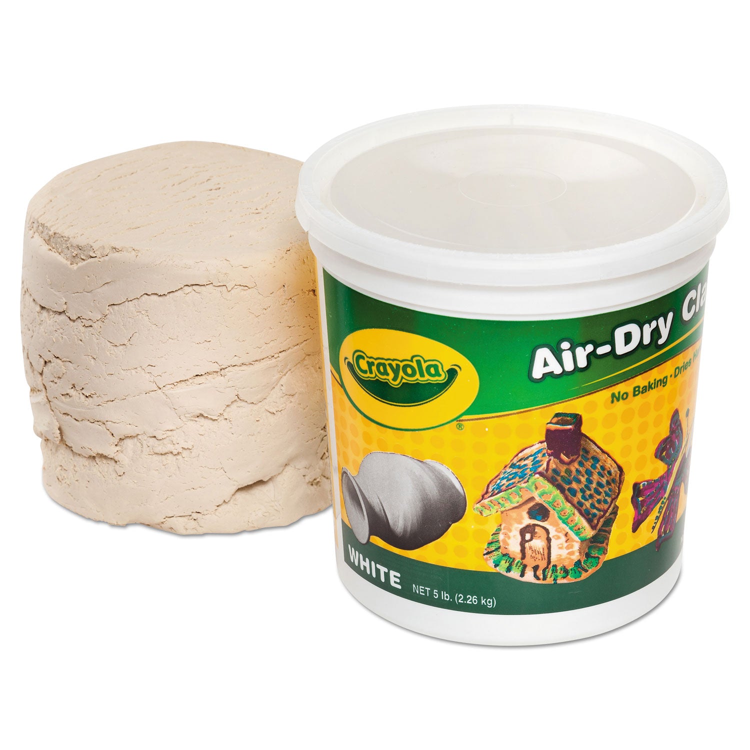 Air-Dry Clay, White, 5 lbs - 