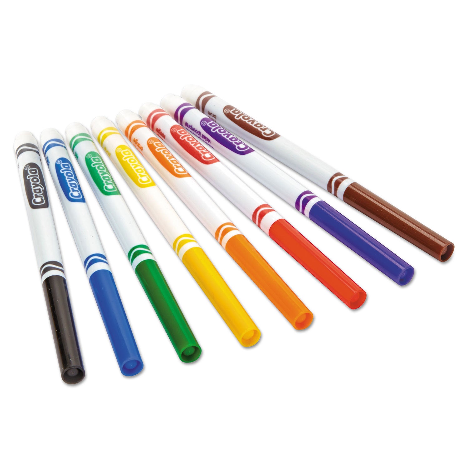 Non-Washable Marker, Fine Bullet Tip, Assorted Classic Colors, 8/Pack - 