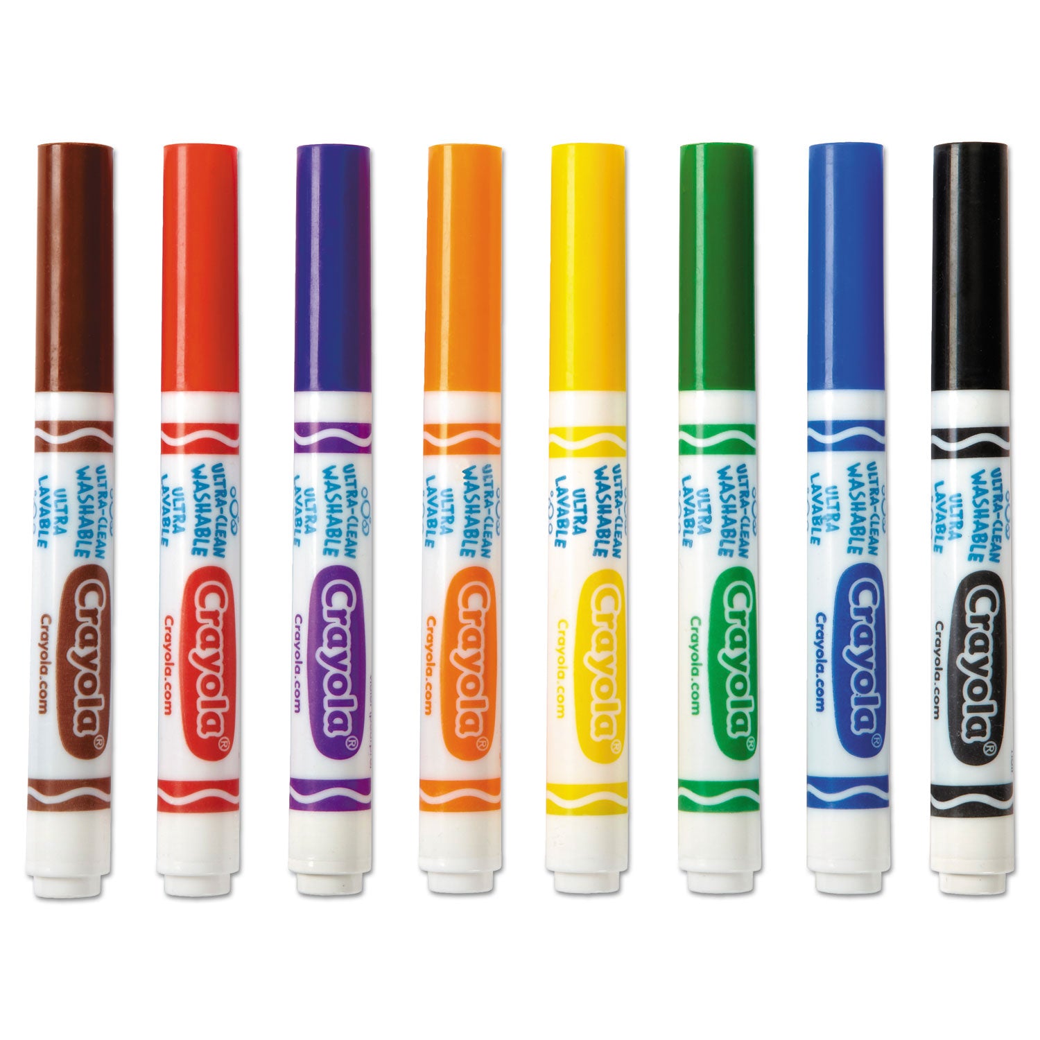 Ultra-Clean Washable Markers, Broad Bullet Tip, Assorted Colors, 8/Pack - 