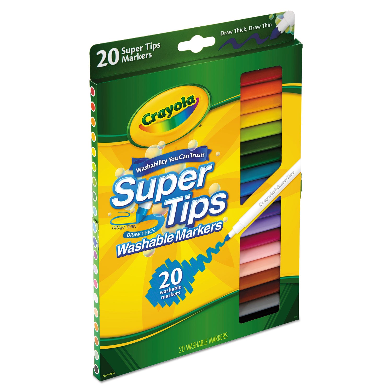 washable-super-tips-markers-fine-broad-bullet-tips-assorted-colors-20-set_cyo588106 - 2