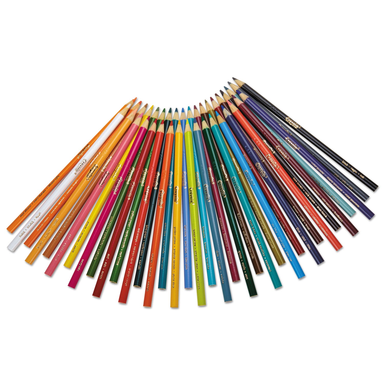 Short-Length Colored Pencil Set, 3.3 mm, 2B, Assorted Lead and Barrel Colors, 36/Pack - 