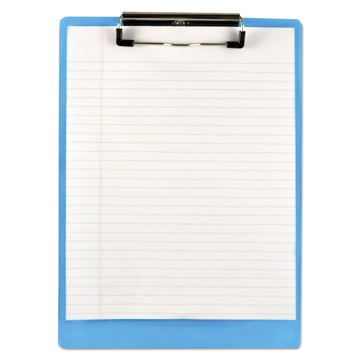 Recycled Plastic Clipboard, 0.5" Clip Capacity, Holds 8.5 x 11 Sheets, Ice Blue - 