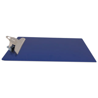 Recycled Plastic Clipboard with Ruler Edge, 1" Clip Capacity, Holds 8.5 x 11 Sheets, Blue