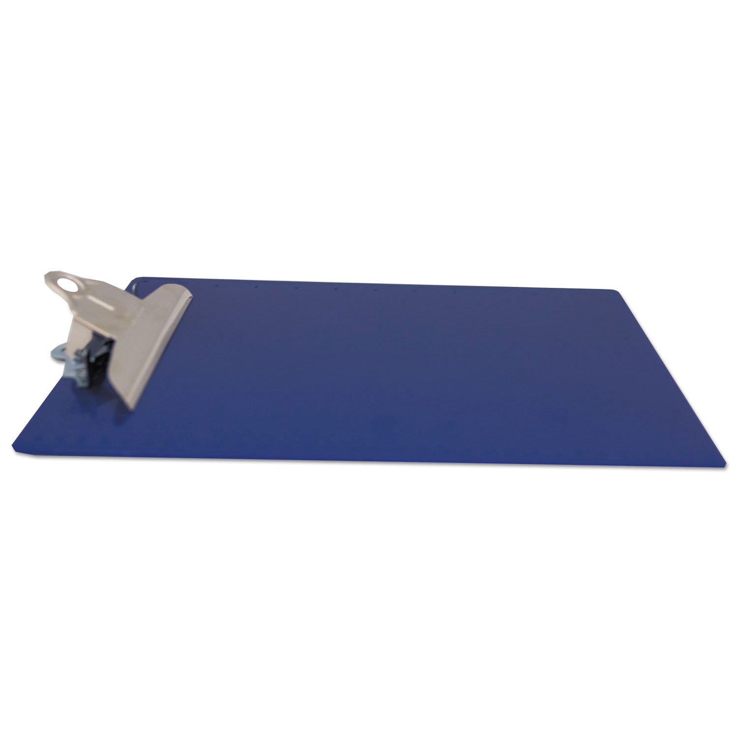 Recycled Plastic Clipboard with Ruler Edge, 1" Clip Capacity, Holds 8.5 x 11 Sheets, Blue