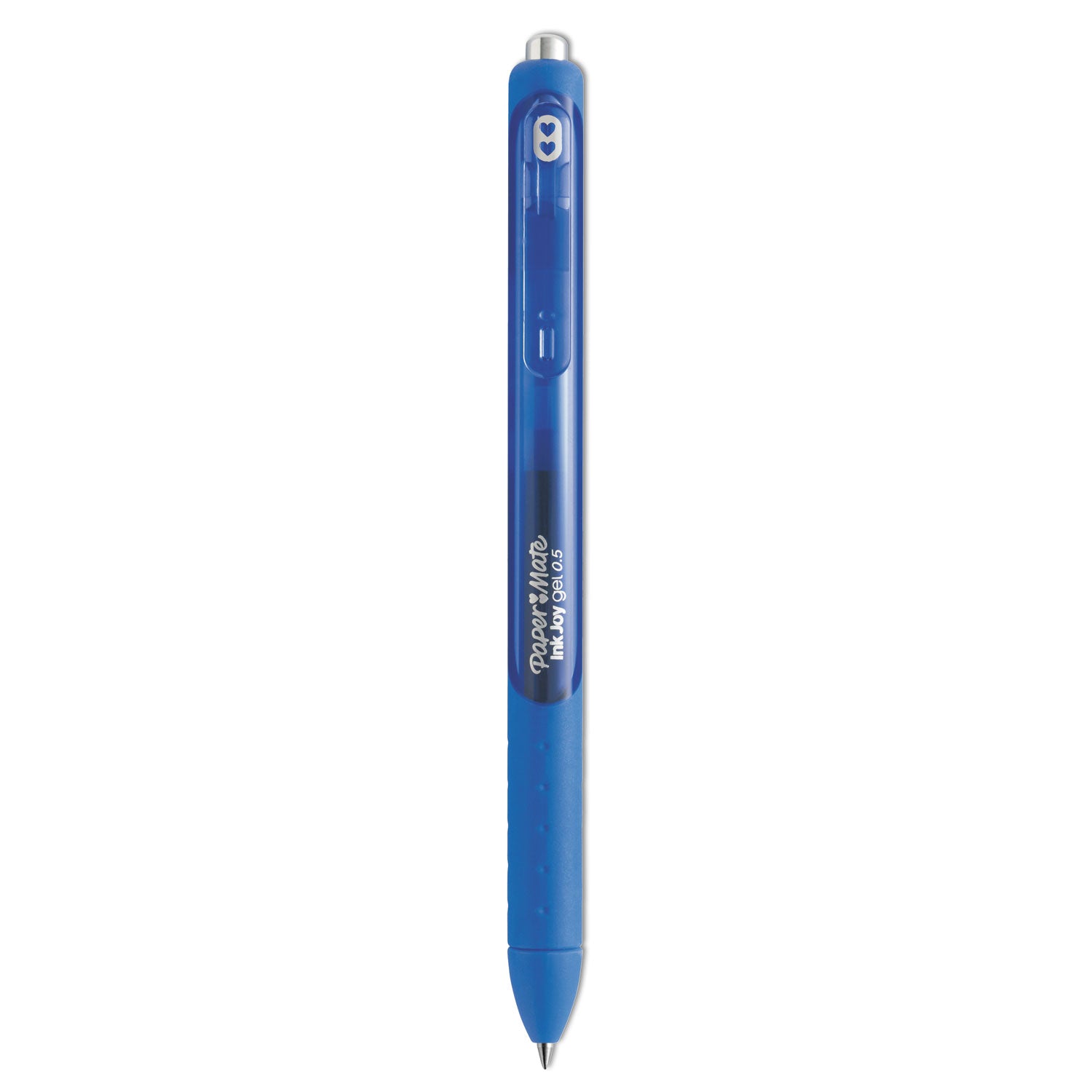 InkJoy Gel Pen, Retractable, Fine 0.5 mm, Blue Ink, Blue Barrel, Dozen - 