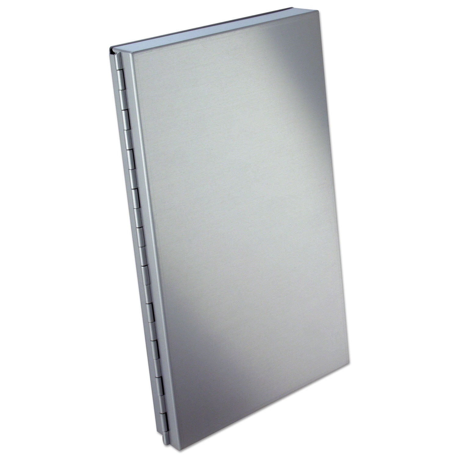 Snapak Aluminum Side-Open Forms Folder, 0.38" Clip Capacity, Holds 5 x 9 Sheets, Silver - 