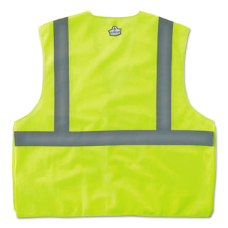 GloWear 8215BA Type R Class 2 Econo Breakaway Mesh Safety Vest, 4X-Large to 5X-Large, Lime, Ships in 1-3 Business Days
