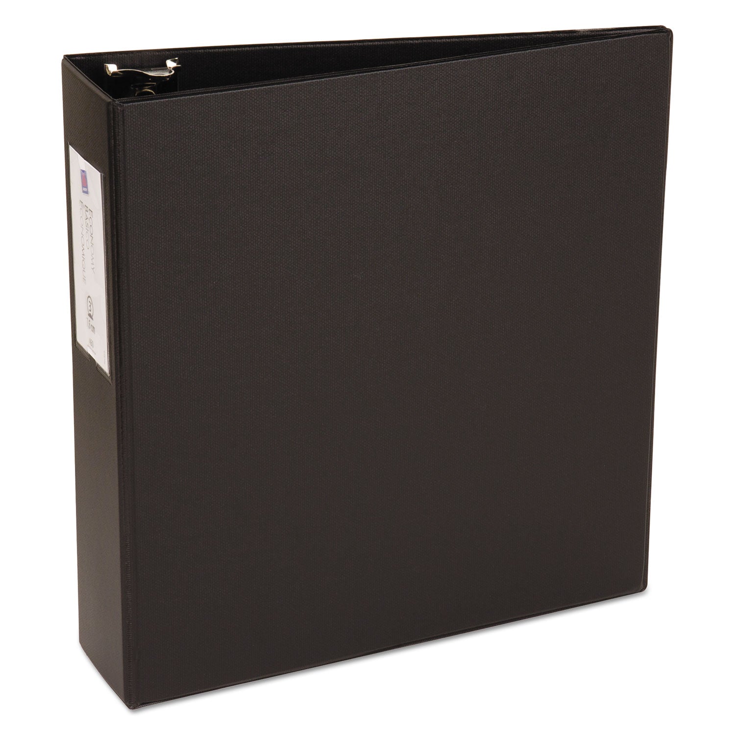 Economy Non-View Binder with Round Rings, 3 Rings, 3" Capacity, 11 x 8.5, Black, (4601) - 