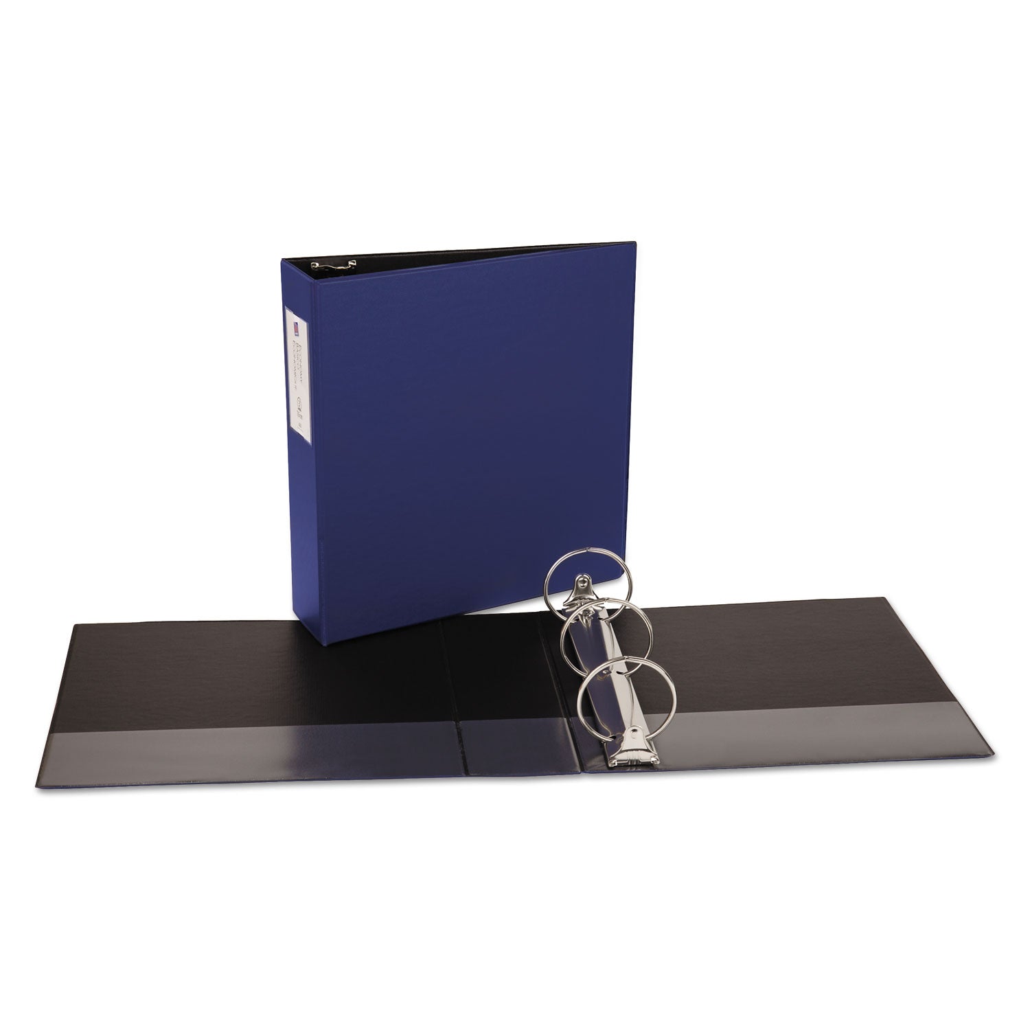 Economy Non-View Binder with Round Rings, 3 Rings, 3" Capacity, 11 x 8.5, Blue, (4600) - 