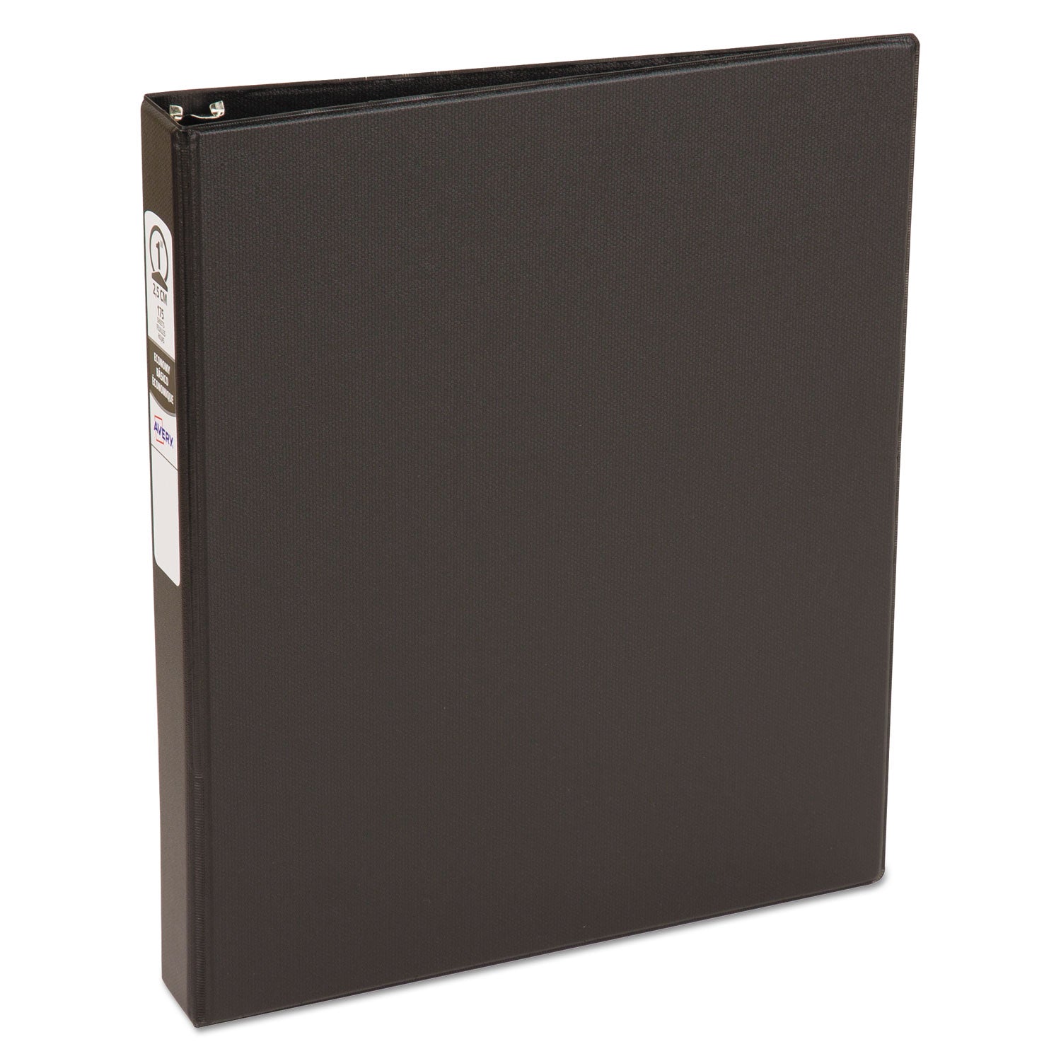 Economy Non-View Binder with Round Rings, 3 Rings, 1" Capacity, 11 x 8.5, Black, (3301) - 