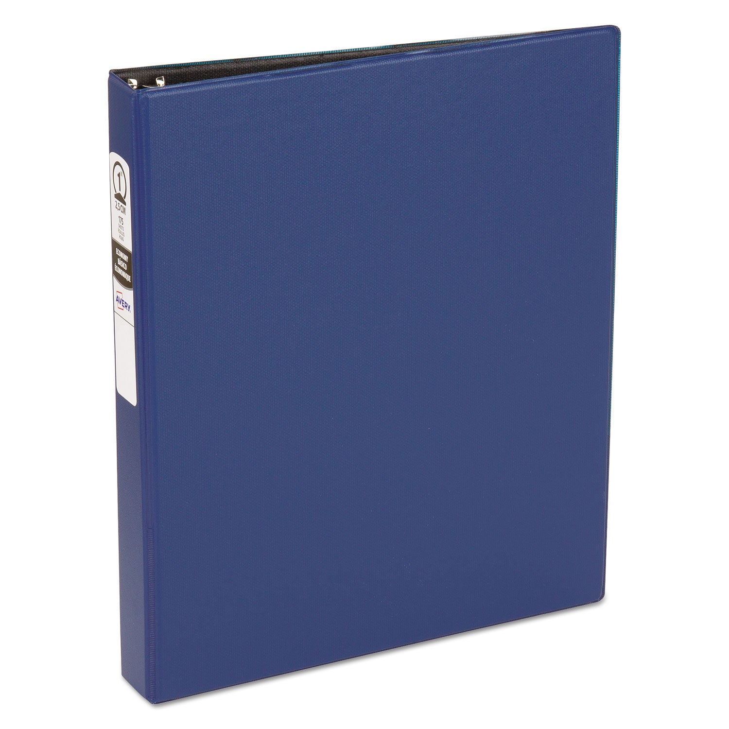 Economy Non-View Binder with Round Rings, 3 Rings, 1" Capacity, 11 x 8.5, Blue, (3300) - 