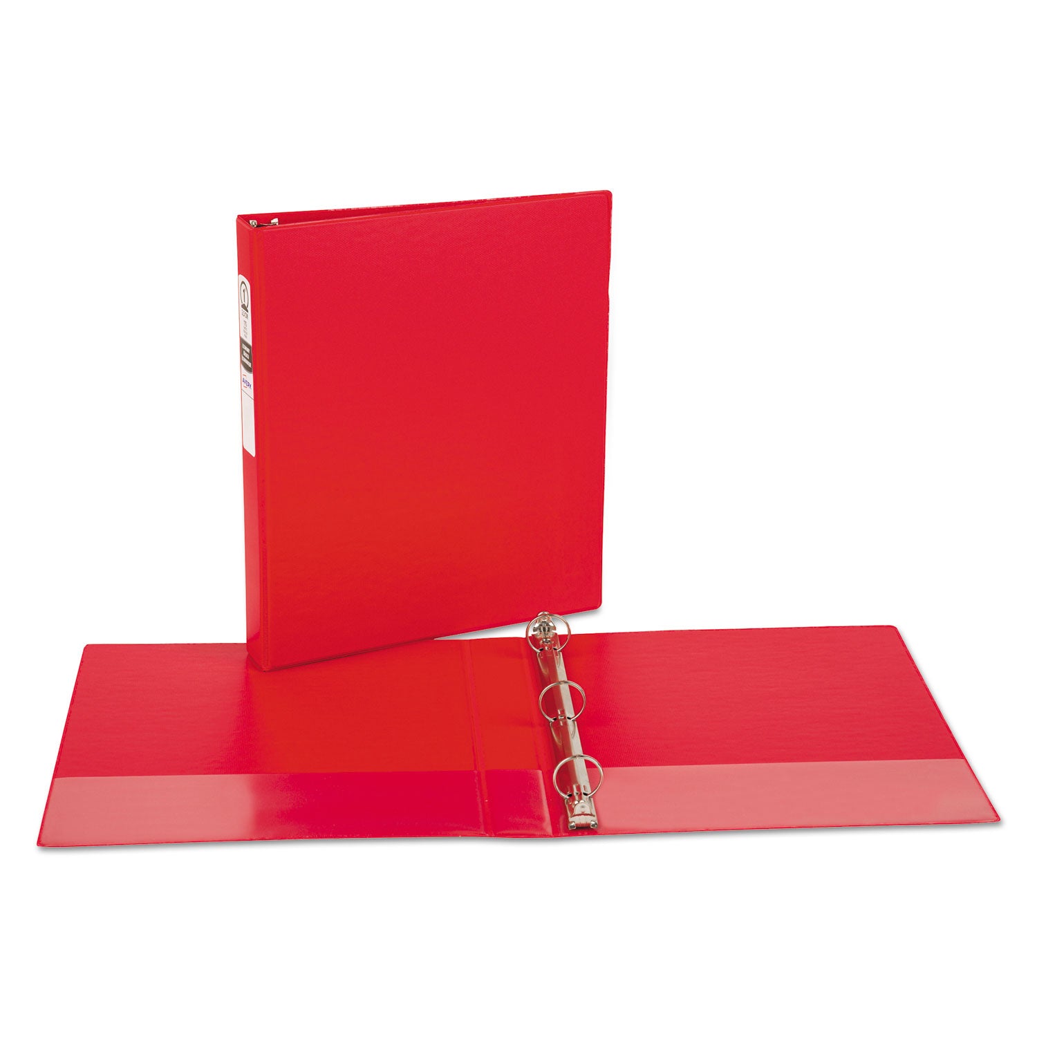 Economy Non-View Binder with Round Rings, 3 Rings, 1" Capacity, 11 x 8.5, Red, (3310) - 