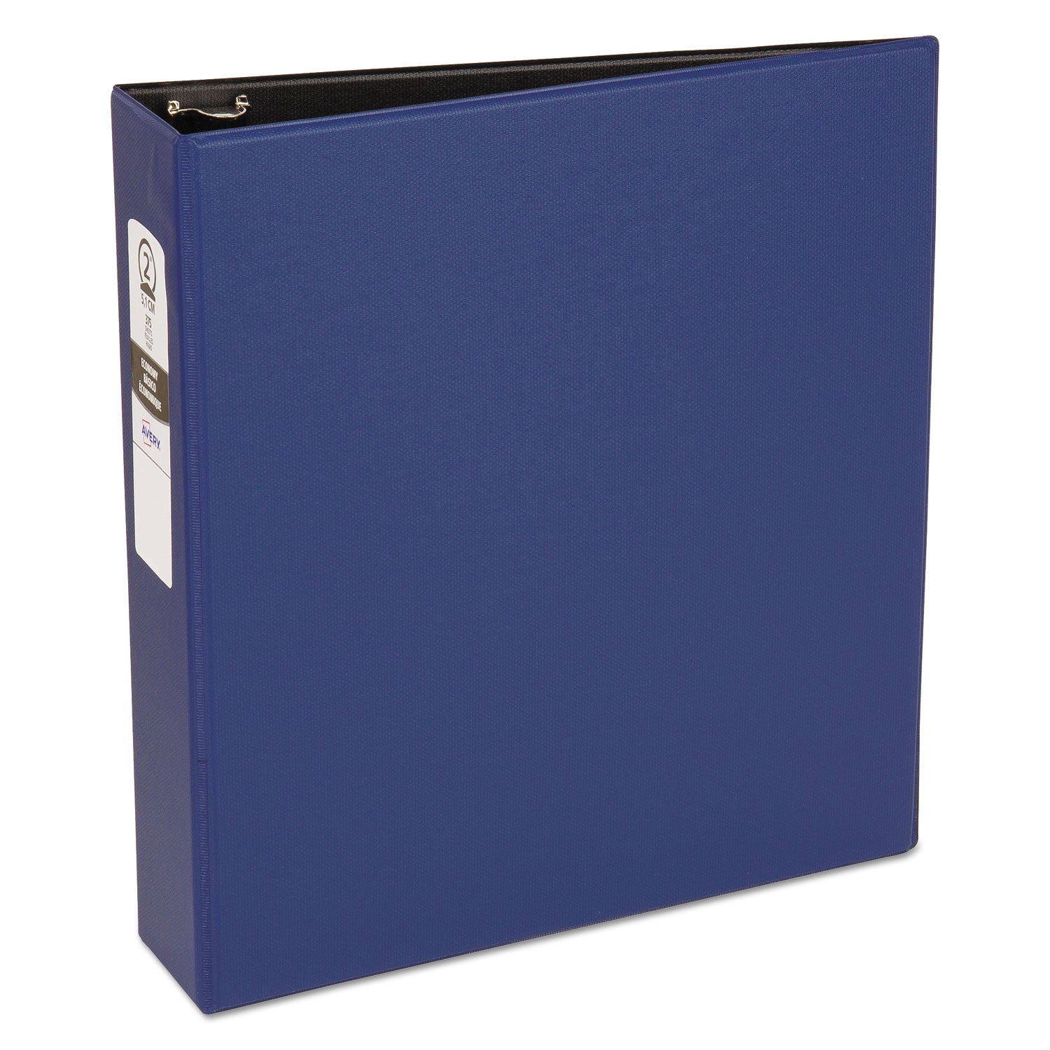 Economy Non-View Binder with Round Rings, 3 Rings, 2" Capacity, 11 x 8.5, Blue, (3500) - 