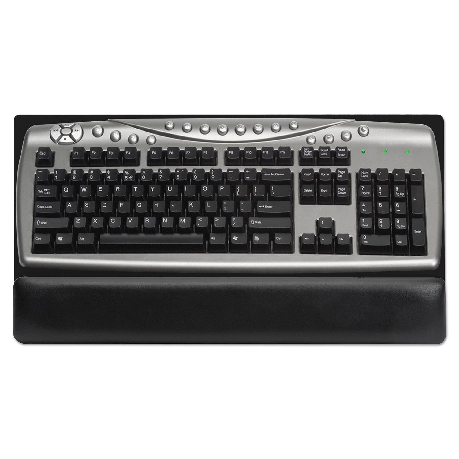 Soft Backed Keyboard Wrist Rest, 19 x 10, Black - 