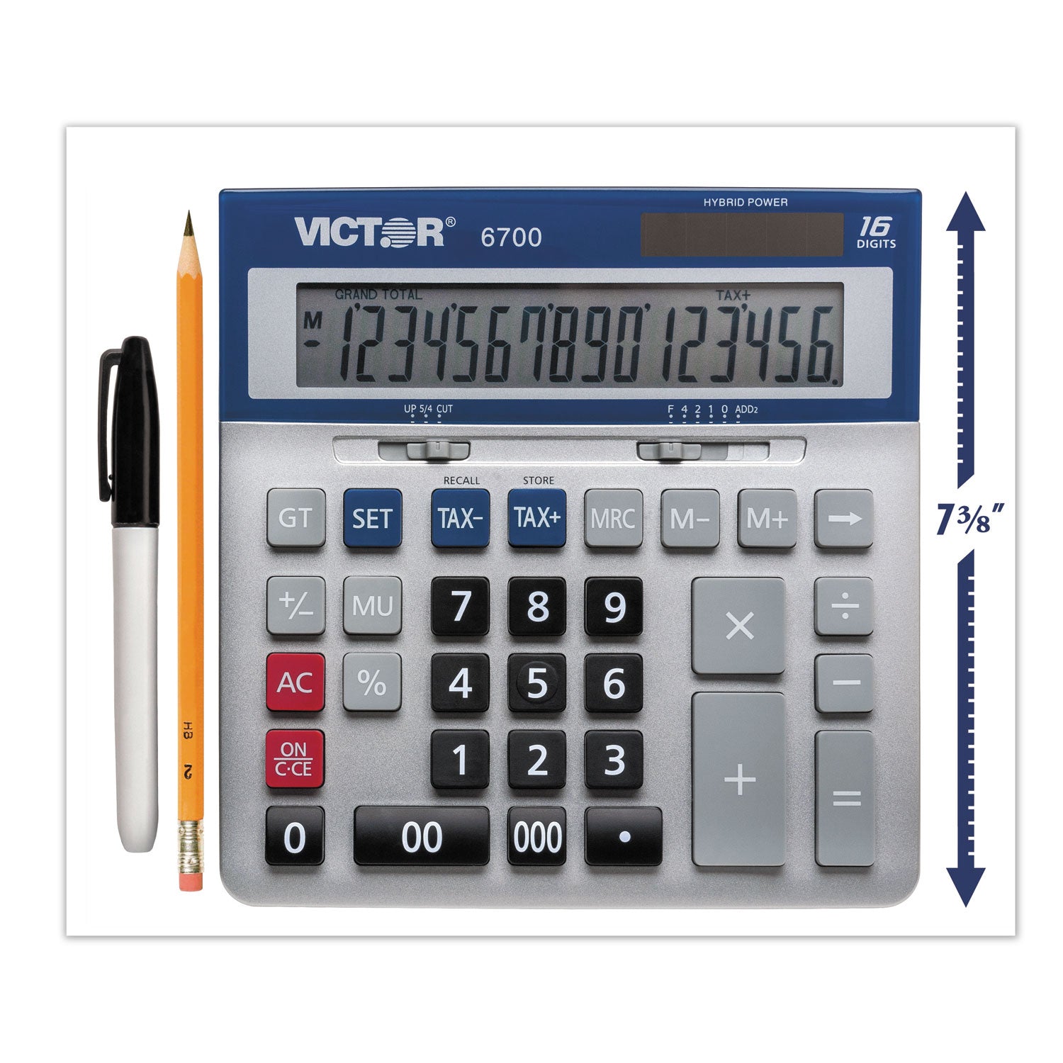 6700 Large Desktop Calculator, 16-Digit LCD