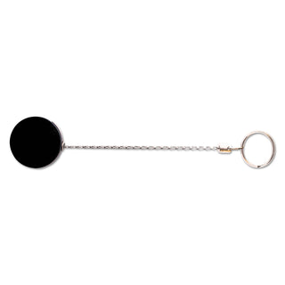 Heavy-Duty Retractable ID Card Reel, 18.5" Extension, Black/Chrome, 6/Pack
