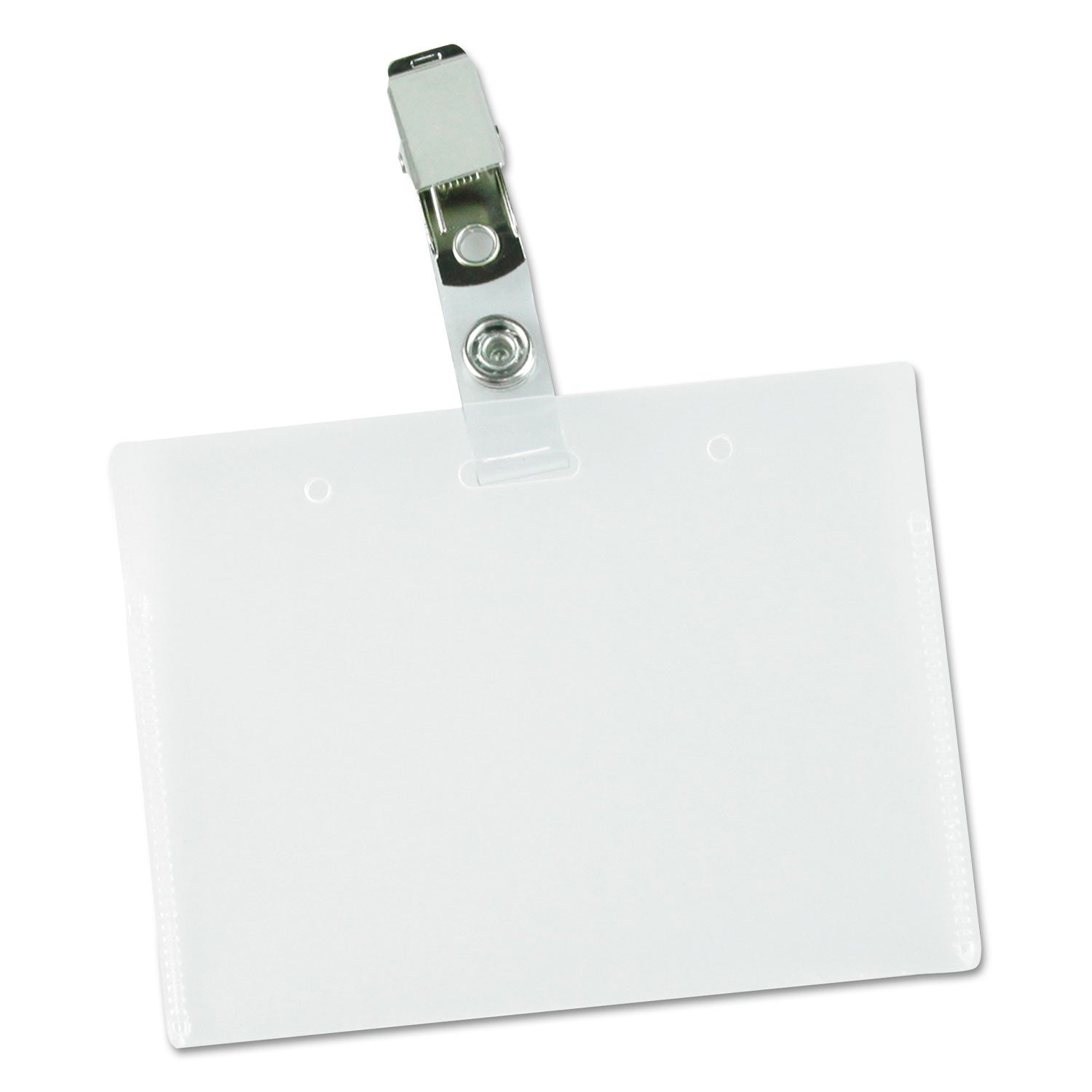 deluxe-clear-badge-holder-w-garment-safe-clips-225-x-35-white-insert-50-box_unv56006 - 4