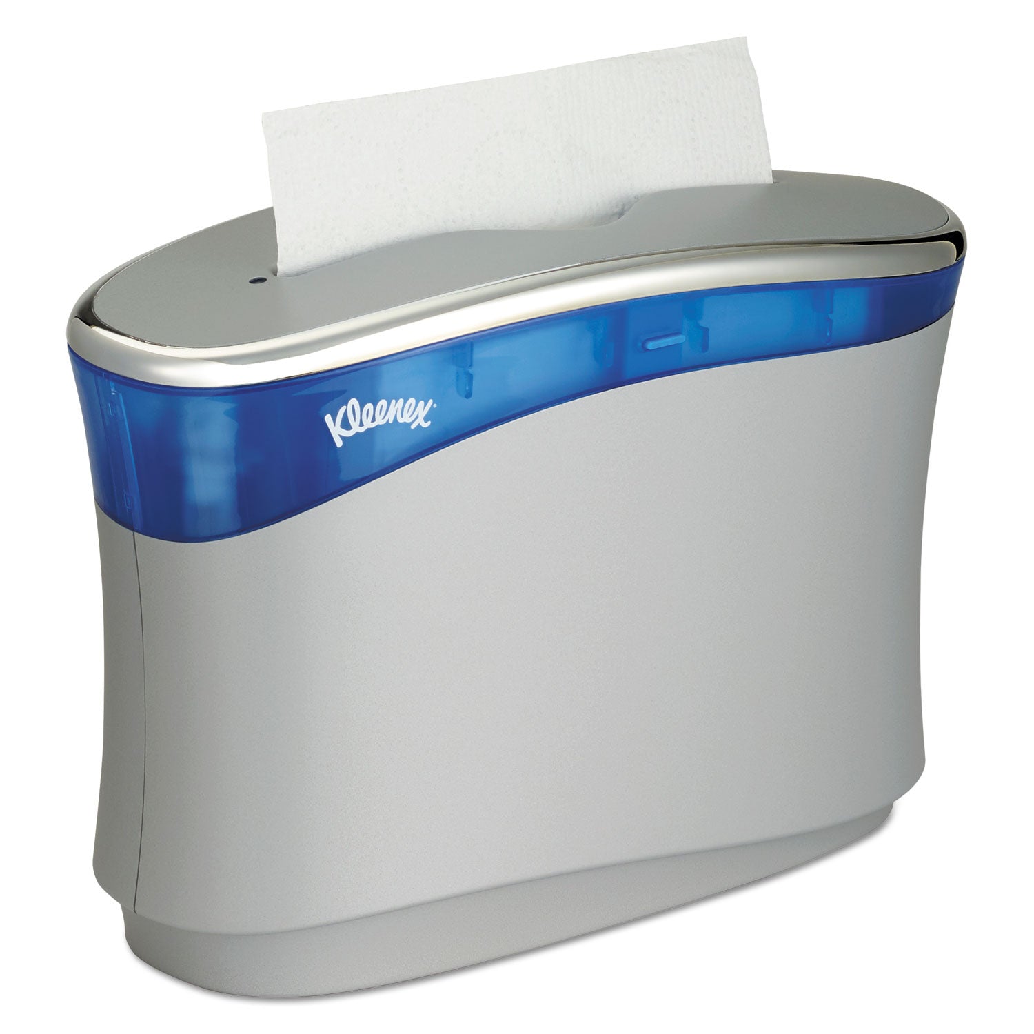 reveal-countertop-folded-towel-dispenser-133-x-52-x-9-soft-gray-translucent-blue_kcc51904 - 1