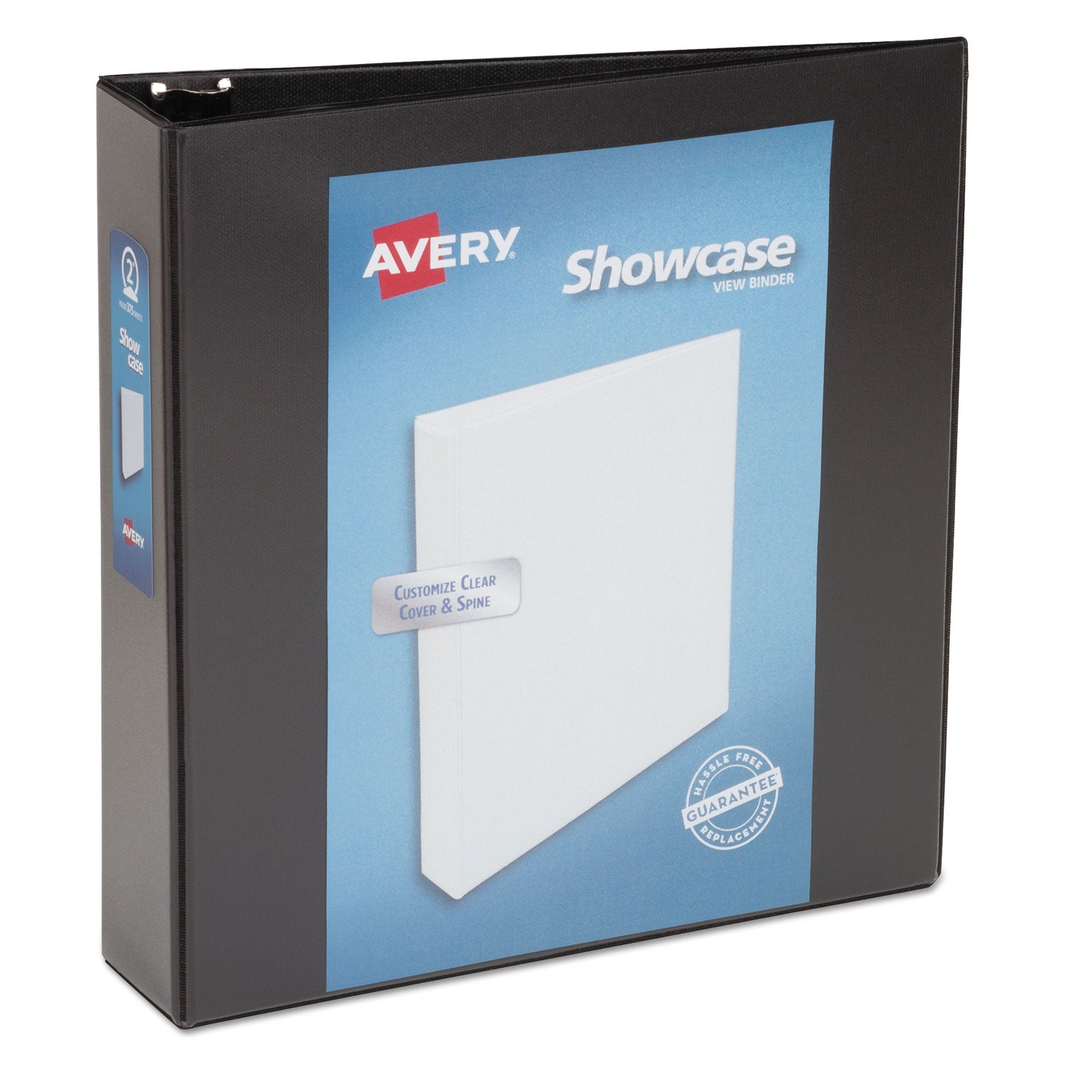 Showcase Economy View Binder with Round Rings, 3 Rings, 2" Capacity, 11 x 8.5, Black - 