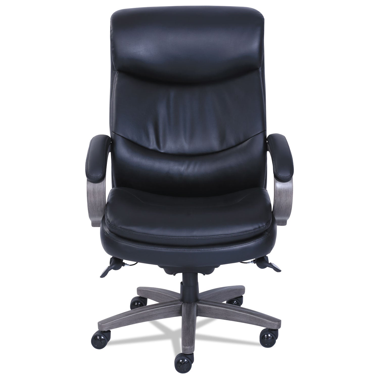 woodbury-big-tall-executive-chair-supports-up-to-400-lb-2025-to-2325-seat-height-black-seat-back-weathered-gray-base_lzb48961a - 2