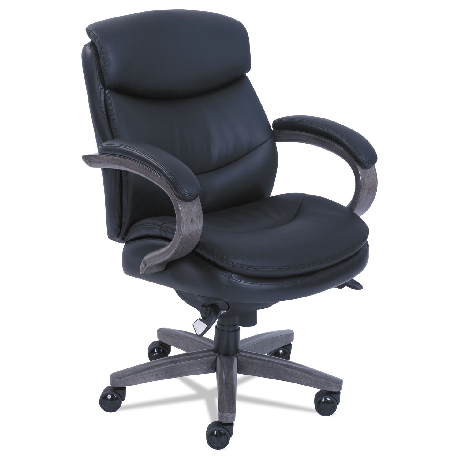 woodbury-mid-back-executive-chair-supports-up-to-300-lb-1875-to-2175-seat-height-black-seat-back-weathered-gray-base_lzb48963a - 1