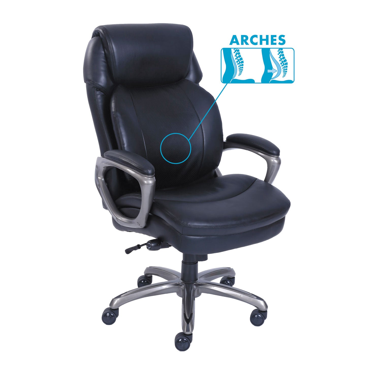 cosset-high-back-executive-chair-supports-up-to-275-lb-1875-to-2175-seat-height-black-seat-back-slate-base_srj48965 - 1