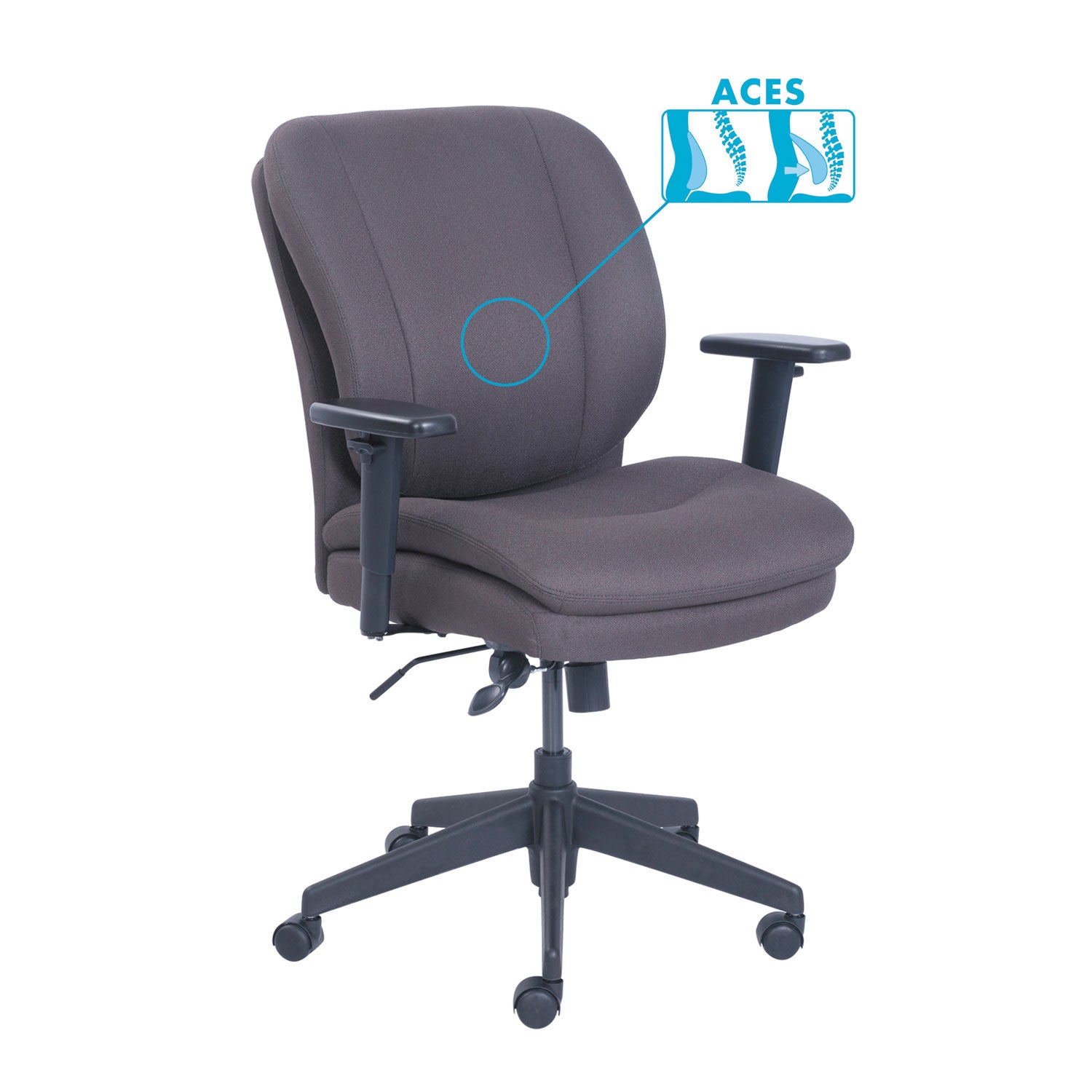 cosset-ergonomic-task-chair-supports-up-to-275-lb-195-to-225-seat-height-gray-seat-back-black-base_srj48967b - 1