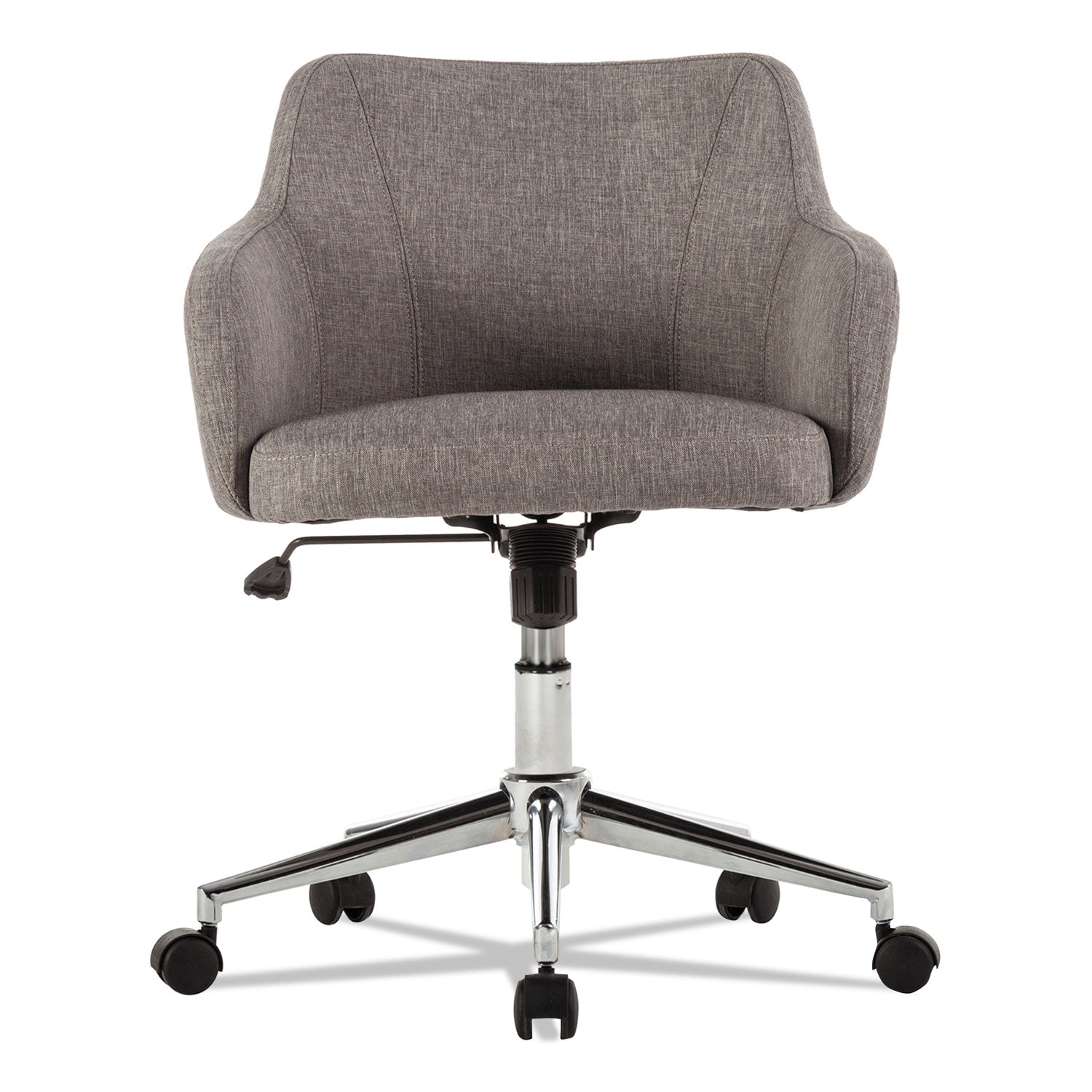 alera-captain-series-mid-back-chair-supports-up-to-275-lb-175-to-205-seat-height-gray-tweed-seat-back-chrome-base_alecs4251 - 2