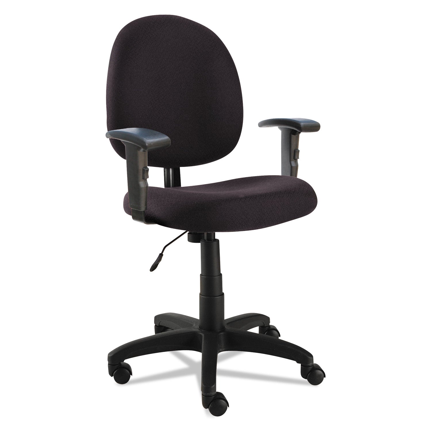 Alera Essentia Series Swivel Task Chair with Adjustable Arms, Supports Up to 275 lb, 17.71" to 22.44" Seat Height, Black - 