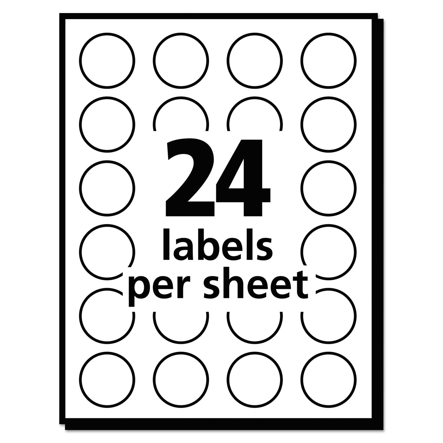 Printable Self-Adhesive Removable Color-Coding Labels, 0.75" dia, Assorted Colors, 24/Sheet, 42 Sheets/Pack, (5472)