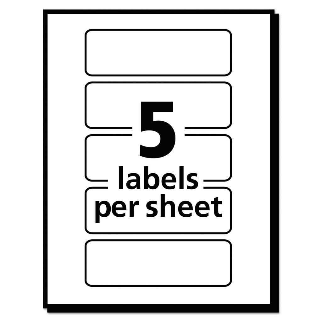 Removable Multi-Use Labels, Inkjet/Laser Printers, 1 x 3, White, 5/Sheet, 50 Sheets/Pack, (5436)