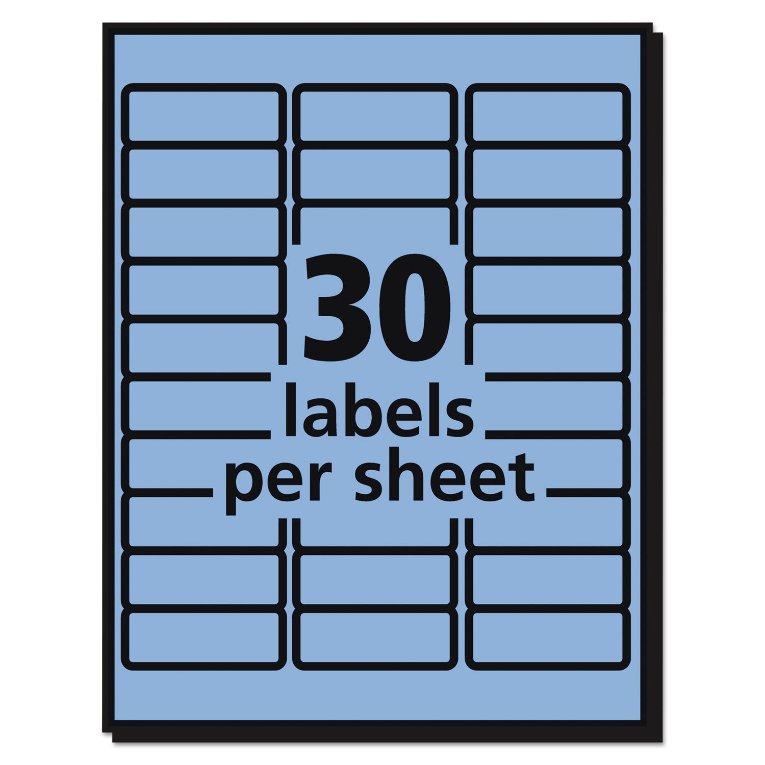 High-Visibility Permanent Laser ID Labels, 1 x 2.63, Pastel Blue, 750/Pack - 