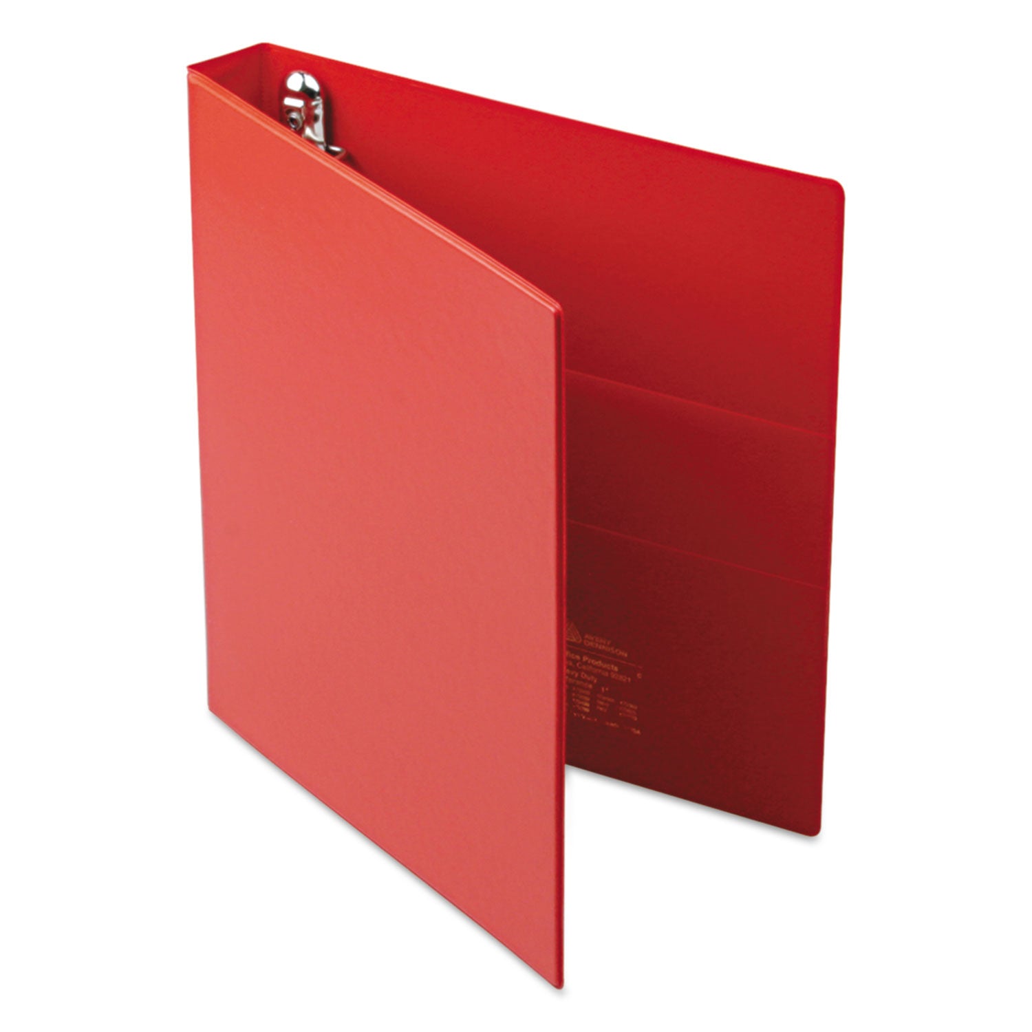 Heavy-Duty Non-View Binder with DuraHinge and One Touch EZD Rings, 3 Rings, 1" Capacity, 11 x 8.5, Red - 