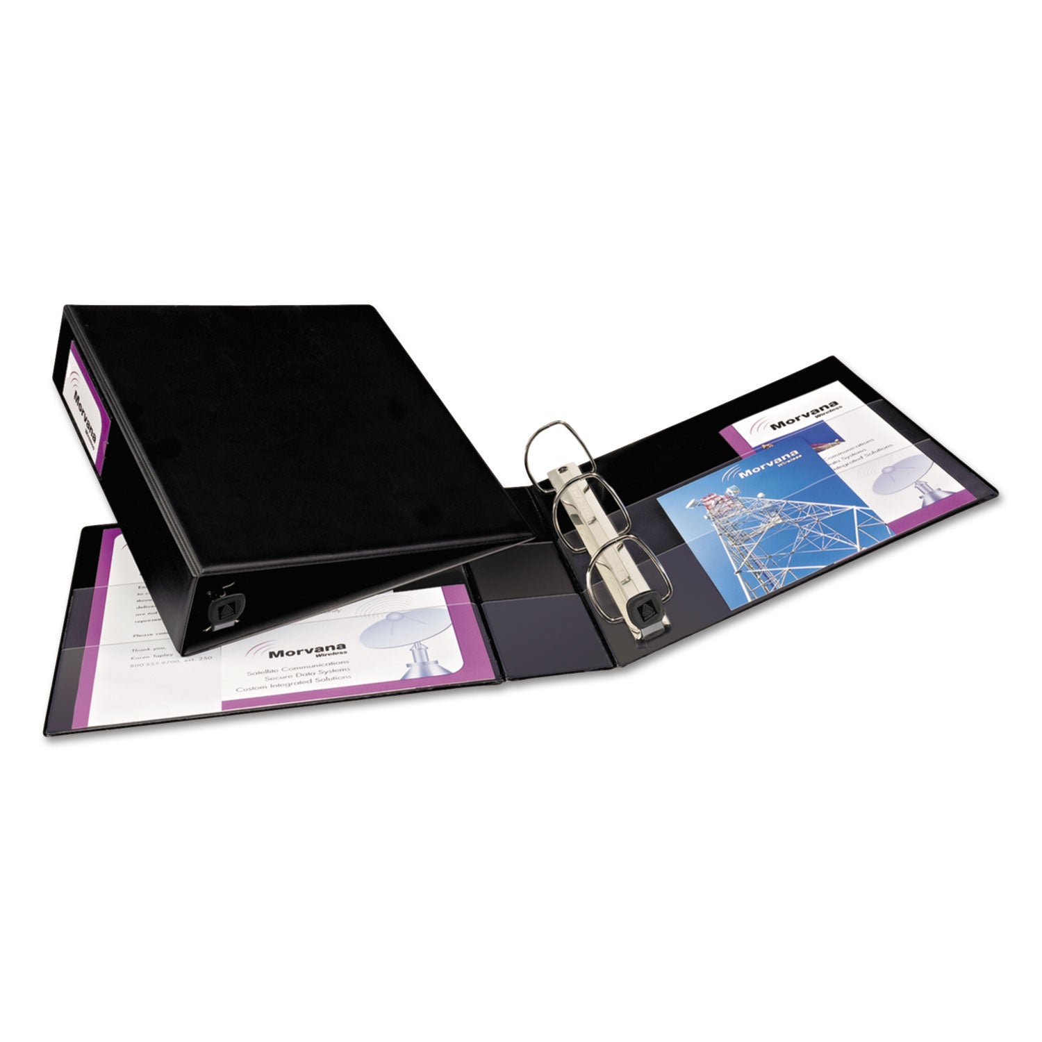 Heavy-Duty Non-View Binder with DuraHinge and One Touch EZD Rings, 3 Rings, 2" Capacity, 11 x 8.5, Black - 