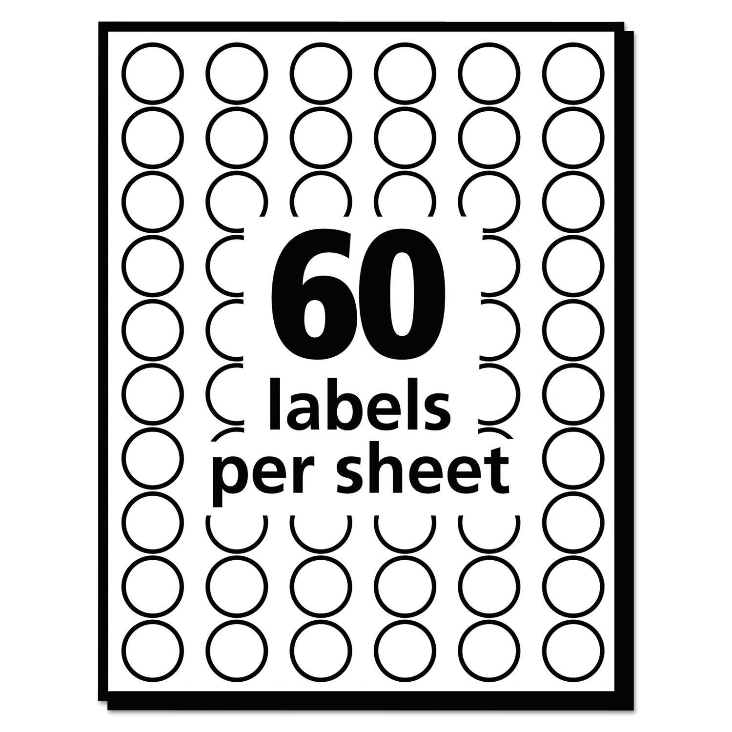 Handwrite Only Self-Adhesive Removable Round Color-Coding Labels, 0.5" dia, Light Blue, 60/Sheet, 14 Sheets/Pack, (5050) - 