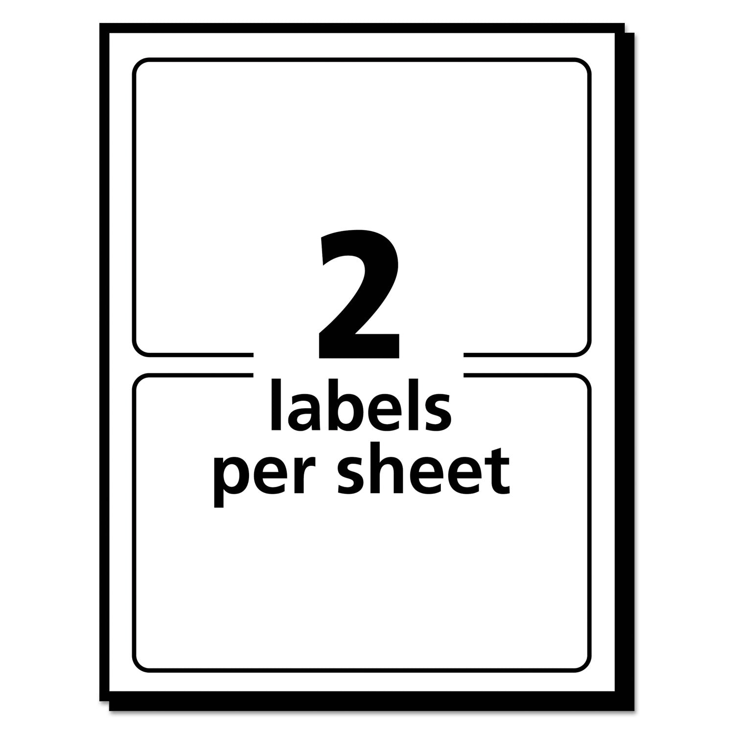 Removable Multi-Use Labels, Inkjet/Laser Printers, 3 x 4, White, 2/Sheet, 40 Sheets/Pack, (5453)