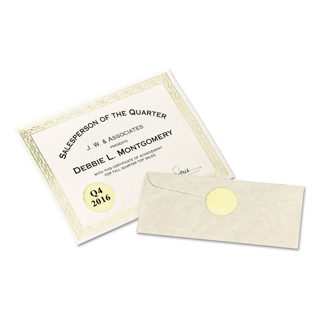 Printable Gold Foil Seals, 2" dia, Gold, 4/Sheet, 11 Sheets/Pack, (5868)