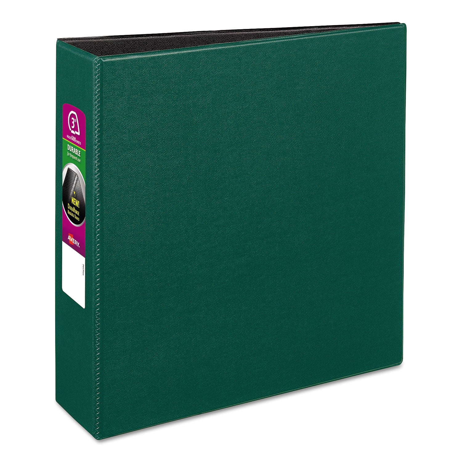 Durable Non-View Binder with DuraHinge and Slant Rings, 3 Rings, 3" Capacity, 11 x 8.5, Green - 