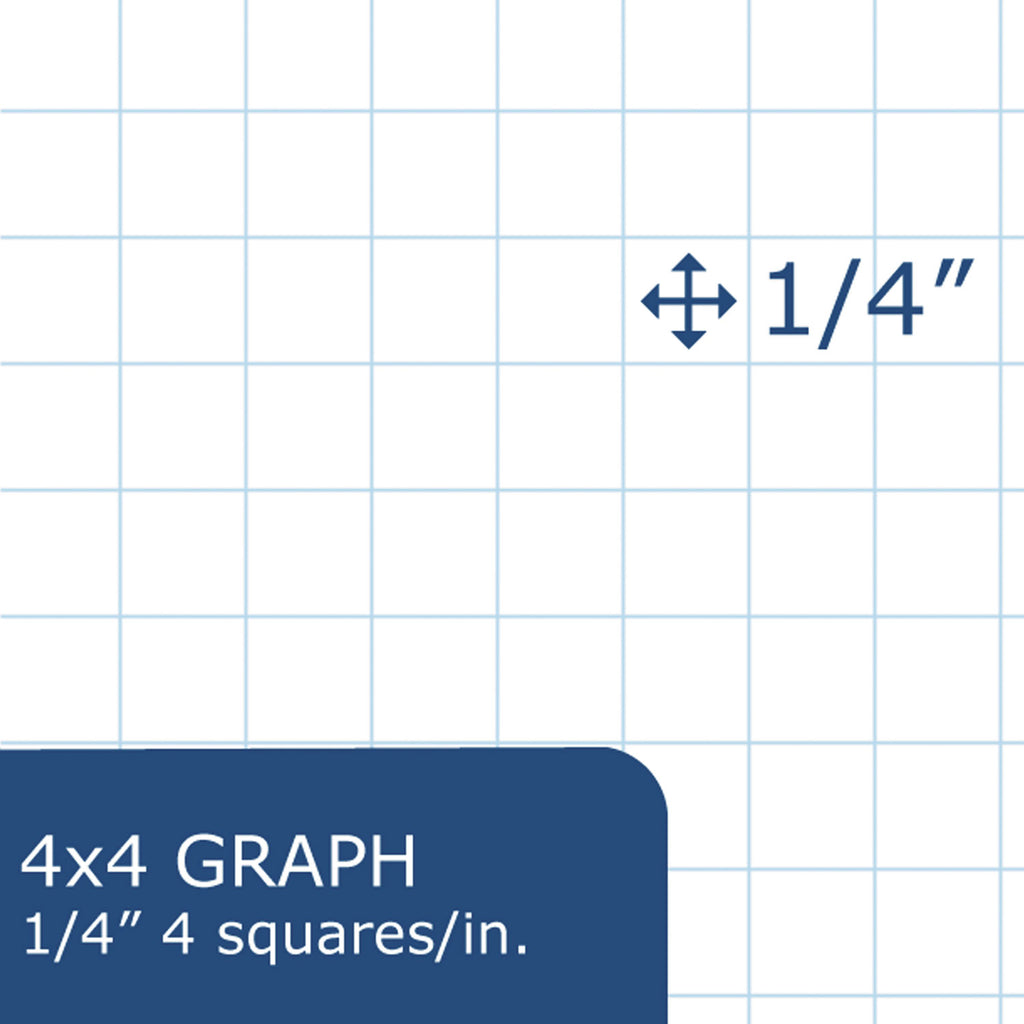 Lab Research Notebook, Quadrille Rule (5 sq/in), Black Cover, (72) 11.25 x 8.75 Sheets
