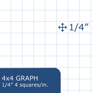 Lab Research Notebook, Quadrille Rule (5 sq/in), Black Cover, (72) 11.25 x 8.75 Sheets