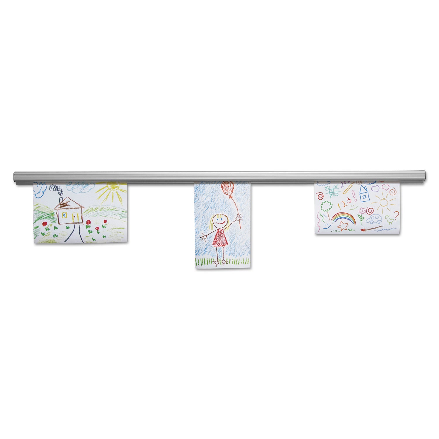 Grip-A-Strip Display Rail, 12 x 1.5, Aluminum Finish - 