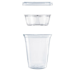 Clear PET Grab n Go Kit Combo with Insert, 12 oz, Clear, 500/Carton