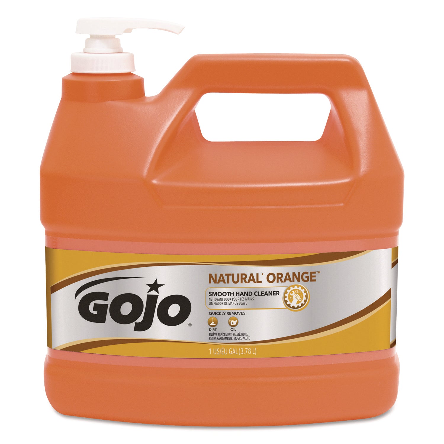 NATURAL ORANGE Smooth Hand Cleaner, Citrus Scent, 1 gal Pump Dispenser, 4/Carton